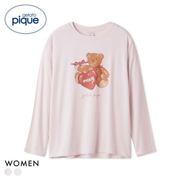 ジェラートピケ レディース フェイバリットワンポイントロンT ジェラピケ パジャマ ルームウェア gelato pique