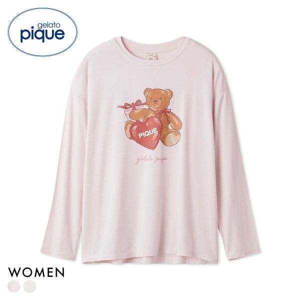 ジェラートピケ レディース フェイバリットワンポイントロンT ジェラピケ パジャマ ルームウェア gelato pique