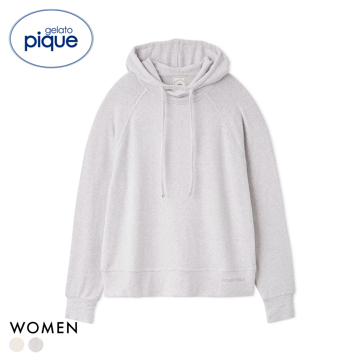 ジェラートピケ レディース スノーパーカ ジェラピケ パジャマ ルームウェア gelato pique(GY-グレー-Free)