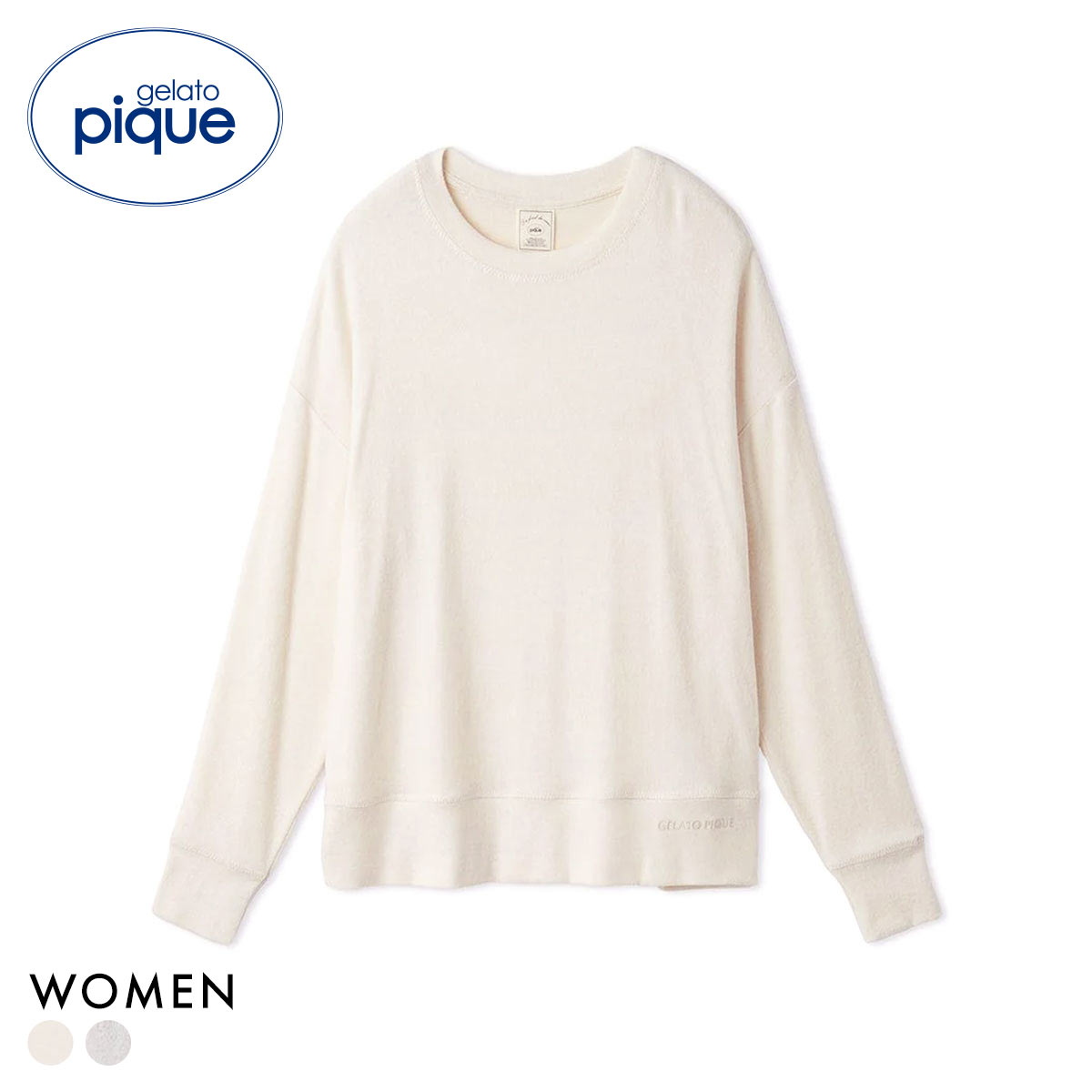 ジェラートピケ レディース スノープルオーバー ジェラピケ パジャマ ルームウェア gelato pique(CR-クリーム-Free)