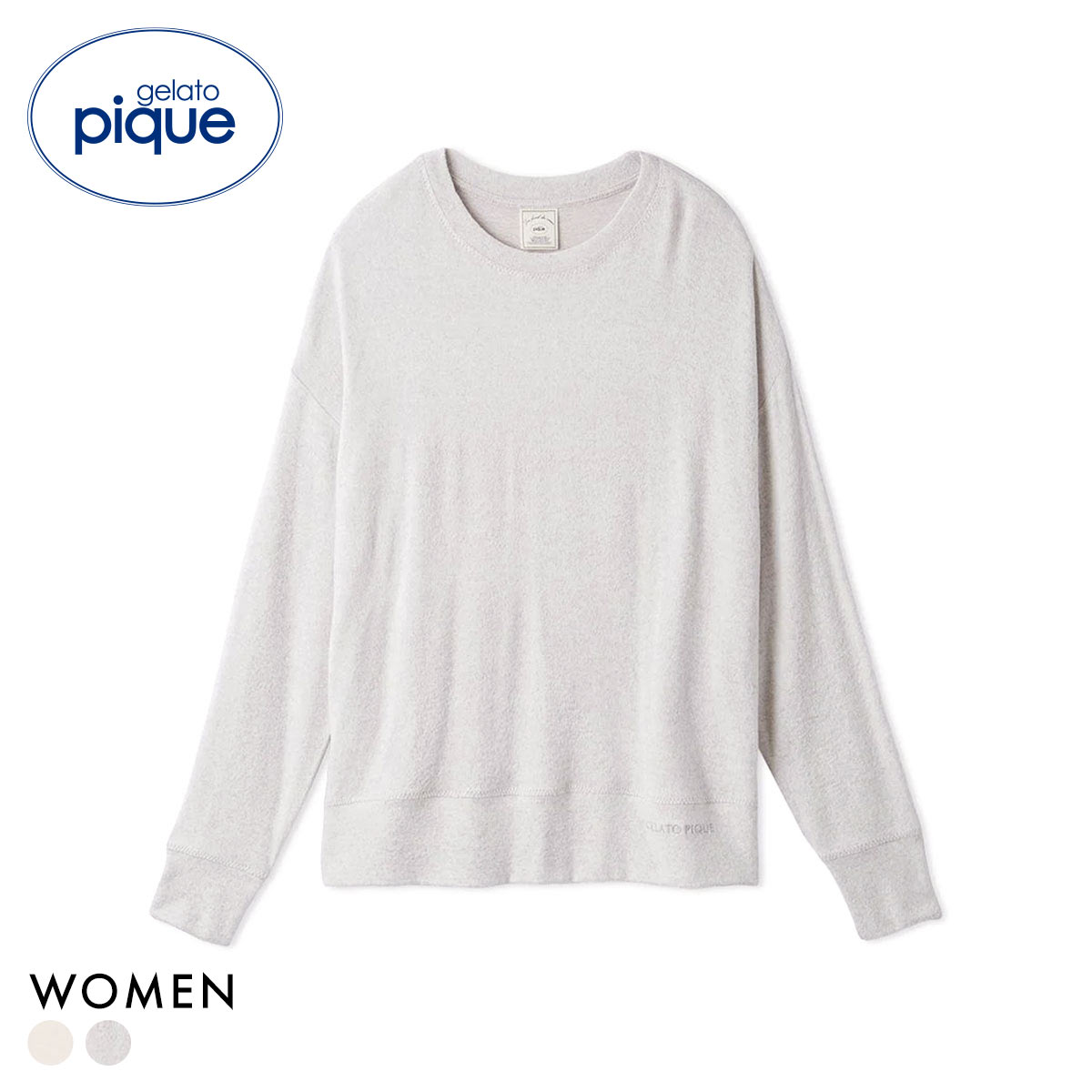 ジェラートピケ レディース スノープルオーバー ジェラピケ パジャマ ルームウェア gelato pique(GY-グレー-Free)