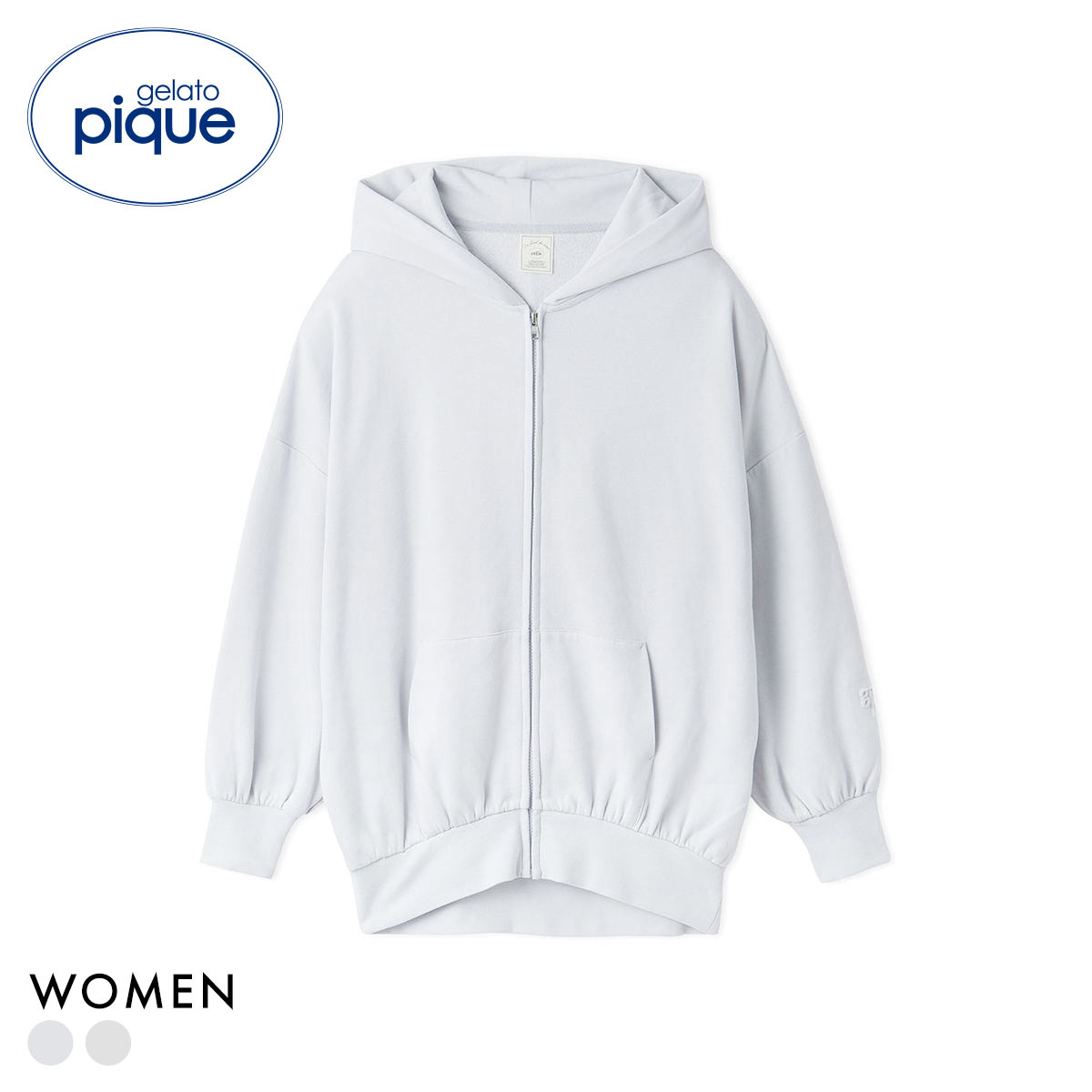 ジェラートピケ レディース 裏毛パーカ ジェラピケ パジャマ ルームウェア gelato pique(BU-ブルー-Free)