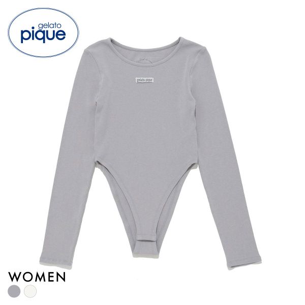 ジェラートピケ レディース リブレオタードロンT ジェラピケ ルームウェア gelato pique