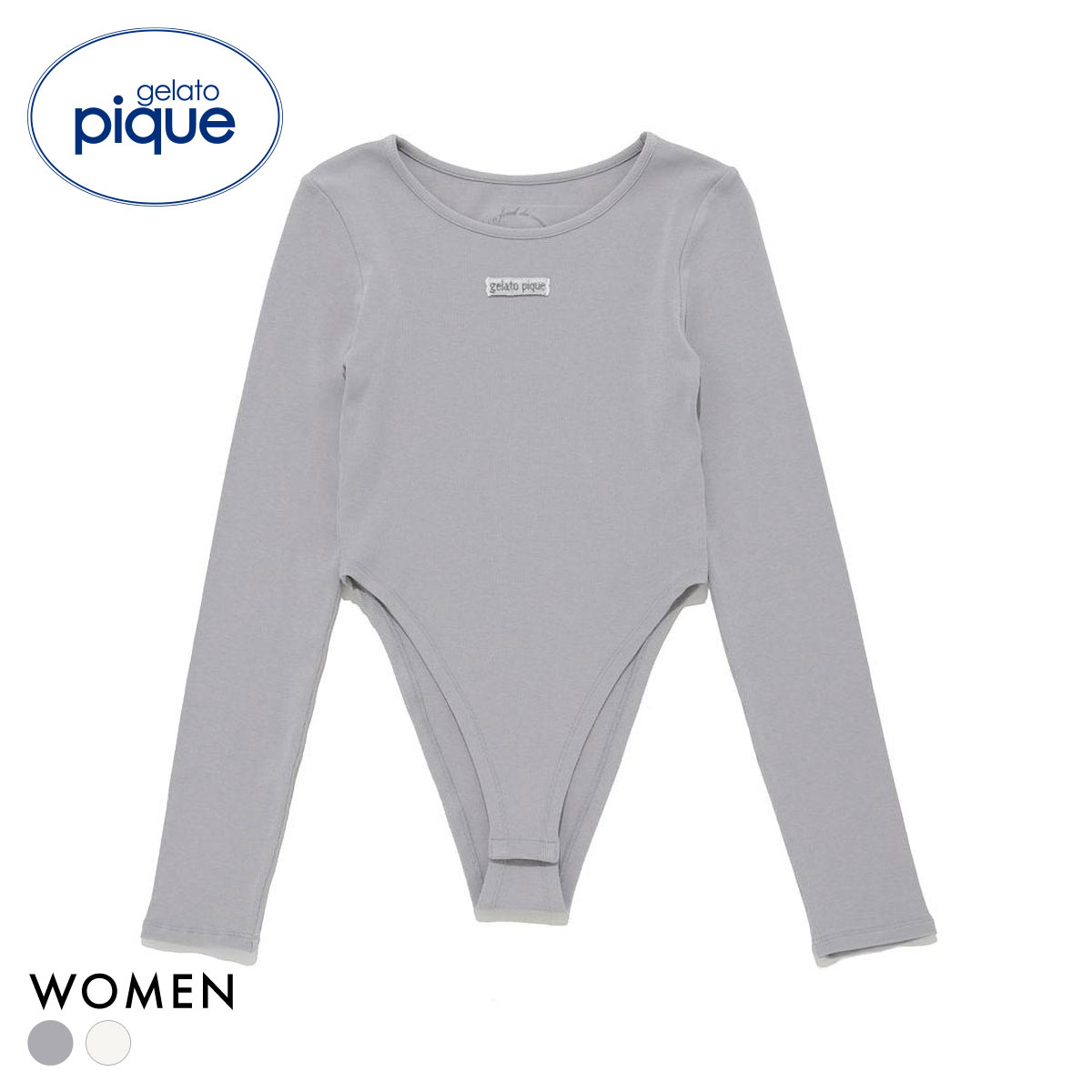 ジェラートピケ レディース リブレオタードロンT ジェラピケ ルームウェア gelato pique(GY-グレー-Free)