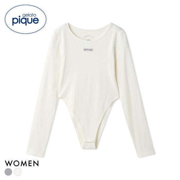 ジェラートピケ レディース リブレオタードロンT ジェラピケ ルームウェア gelato pique