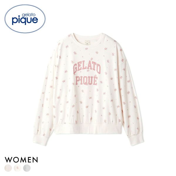 ジェラートピケ レディース カレッジロゴロンT ジェラピケ パジャマ ルームウェア gelato pique