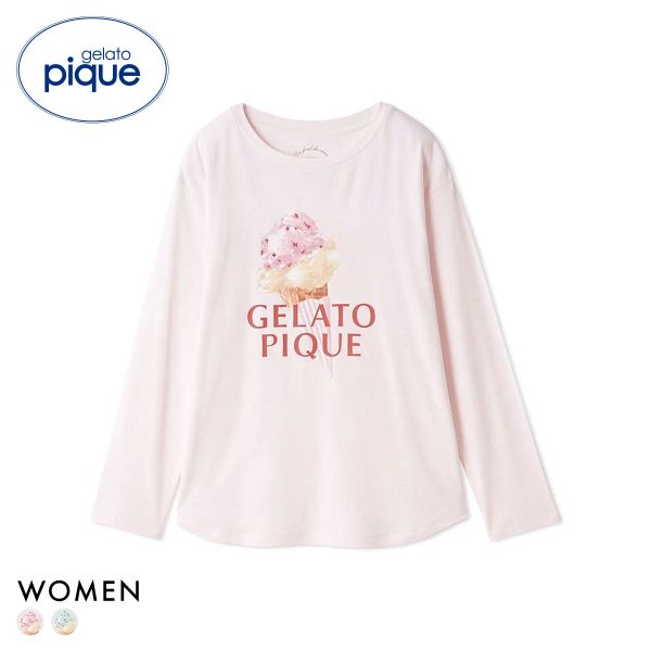 ジェラートピケ レディース アイスワンポイントロンT ジェラピケ パジャマ ルームウェア gelato pique