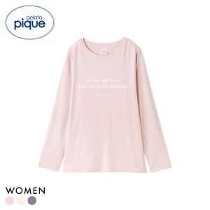 ジェラートピケ レディース インレイロゴロンT ジェラピケ パジャマ ルームウェア gelato pique