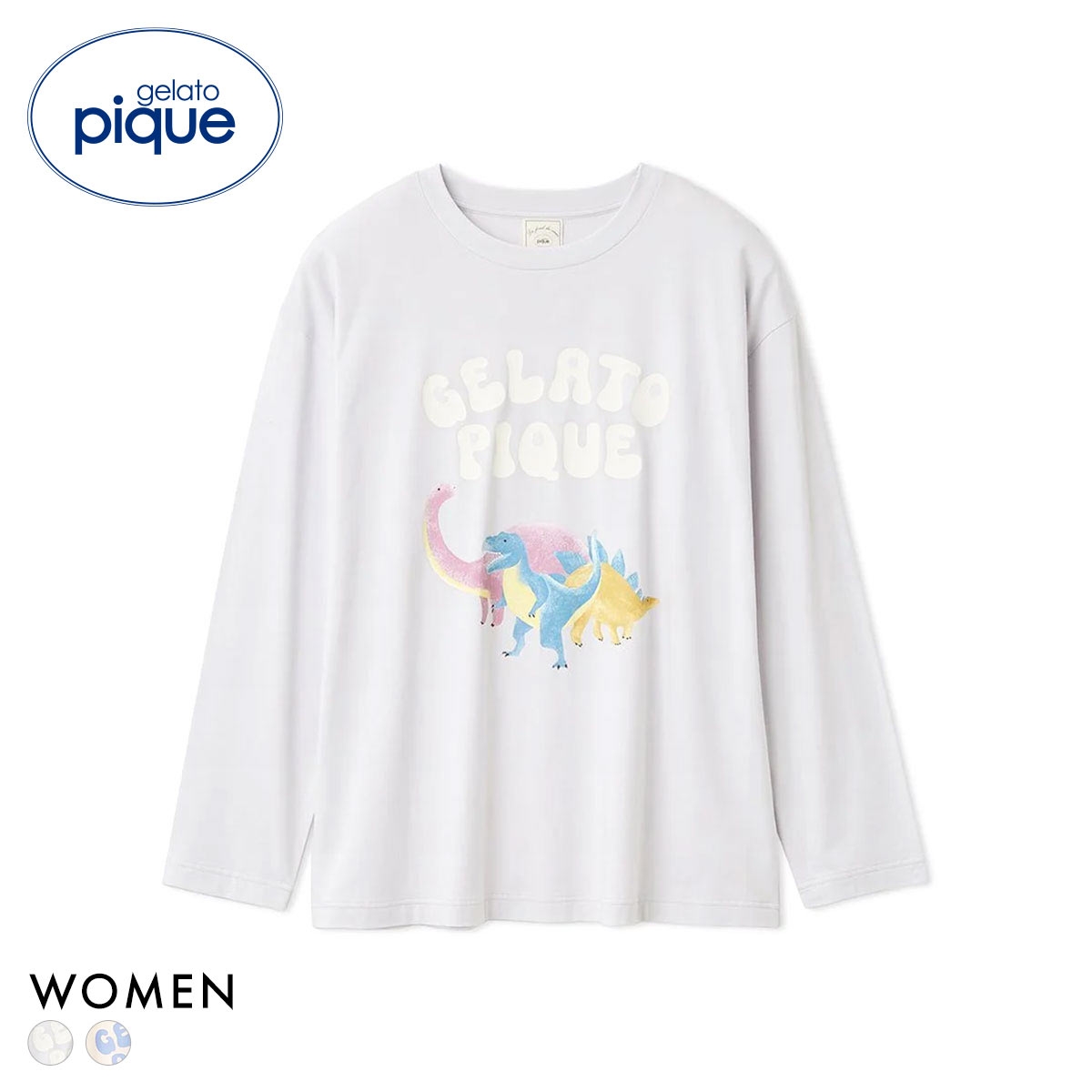 ジェラートピケ レディース ダイナソーワンポイントロンT ジェラピケ パジャマ ルームウェア gelato pique