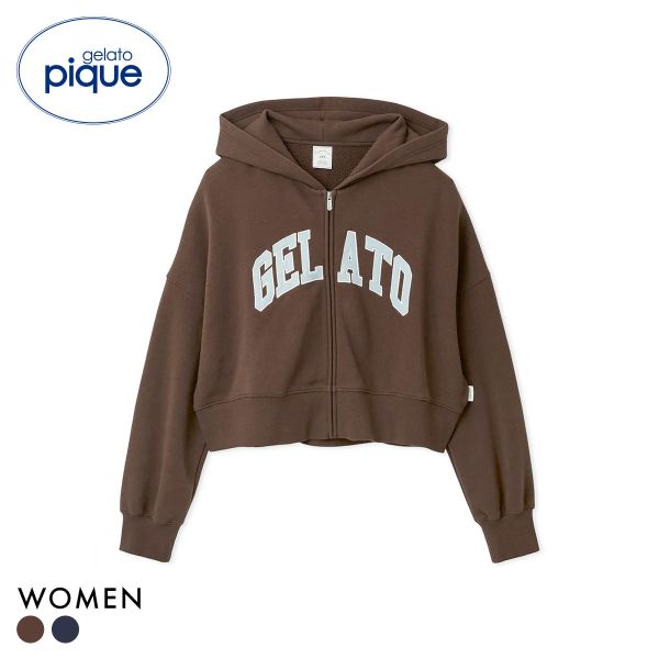 ジェラートピケ レディース カレッジロゴ裏毛パーカ ジェラピケ ルームウェア ジェラピケ gelato pique