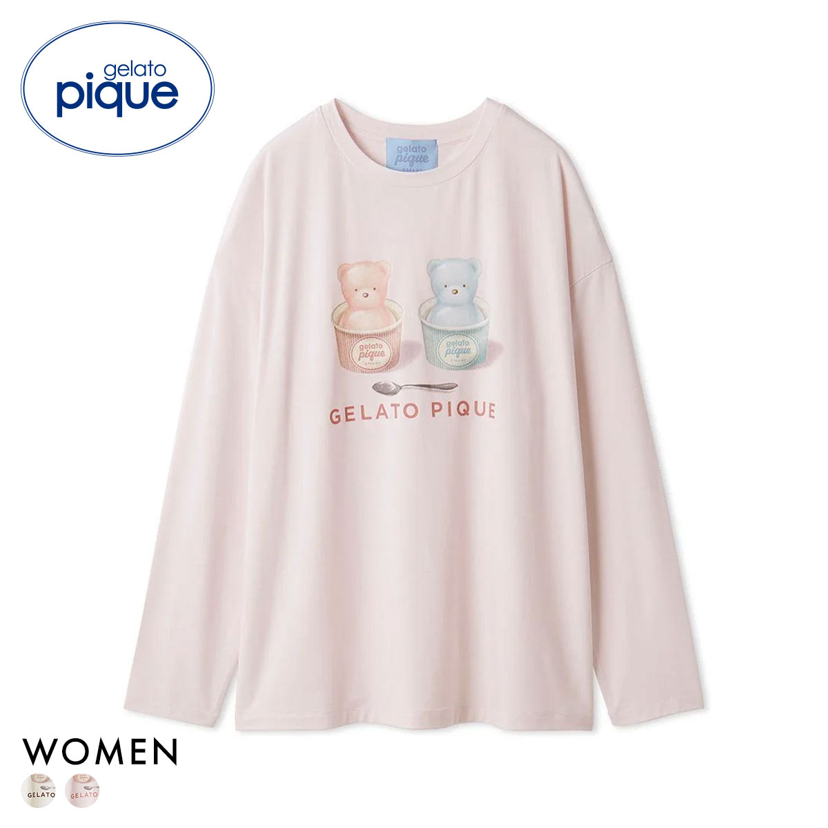 ジェラートピケ レディース Valentine ワンポイントプルオーバー ジェラピケ パジャマ ルームウェア gelato pique バレンタイン(PI-ピンク-Free)