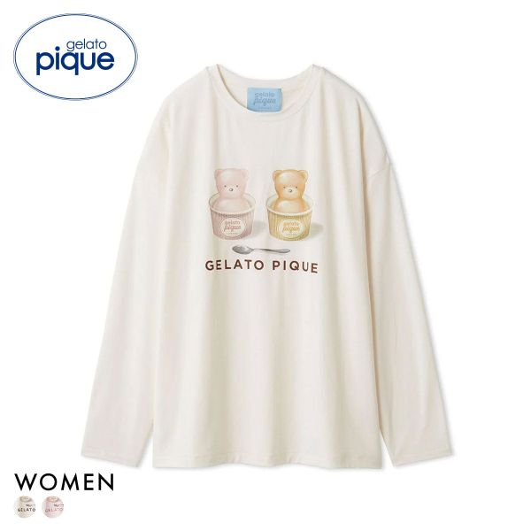 ジェラートピケ レディース Valentine ワンポイントプルオーバー ジェラピケ パジャマ ルームウェア gelato pique バレンタイン