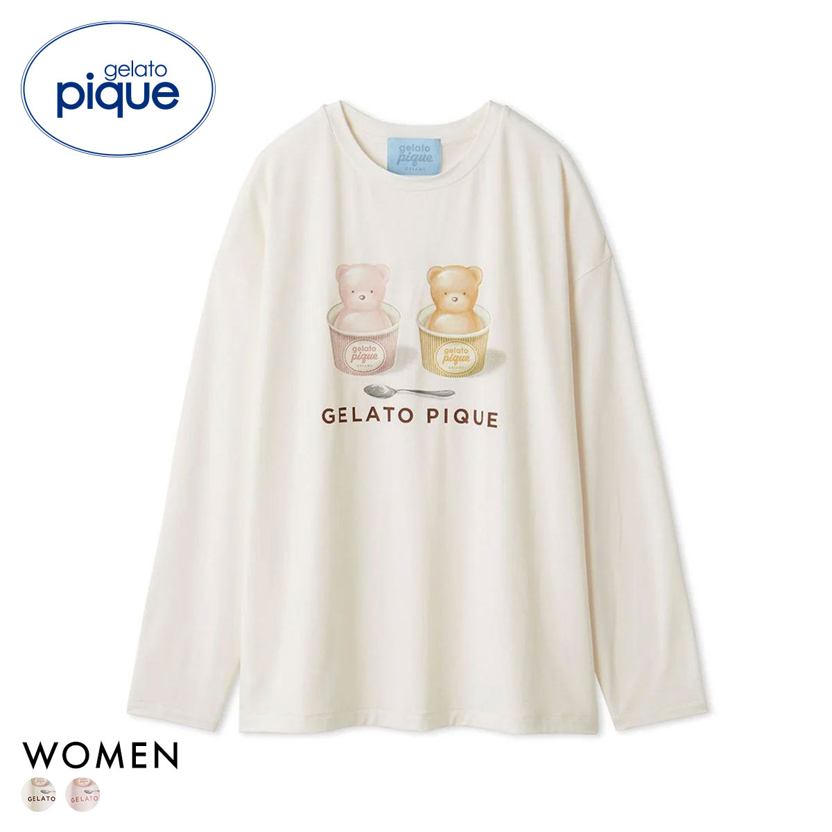 ジェラートピケ レディース Valentine ワンポイントプルオーバー ジェラピケ パジャマ ルームウェア gelato pique バレンタイン