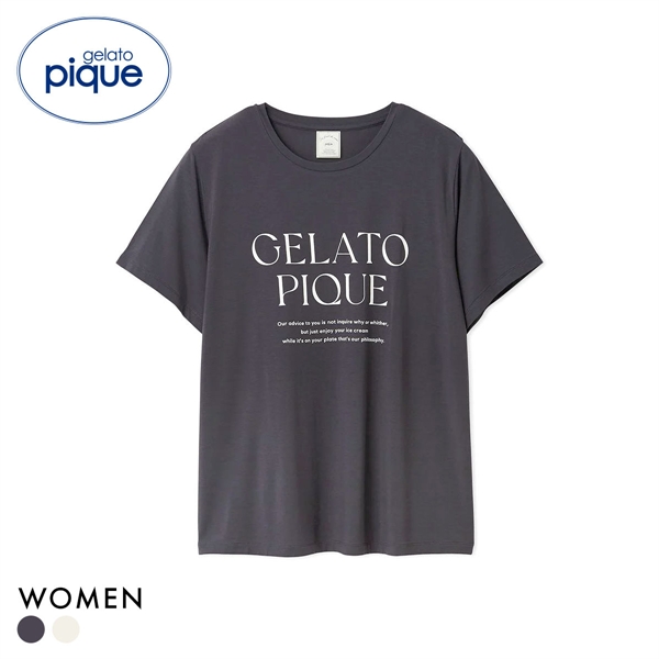 ジェラートピケ レディース レーヨンロゴTシャツ ジェラピケ パジャマ ルームウェア gelato pique