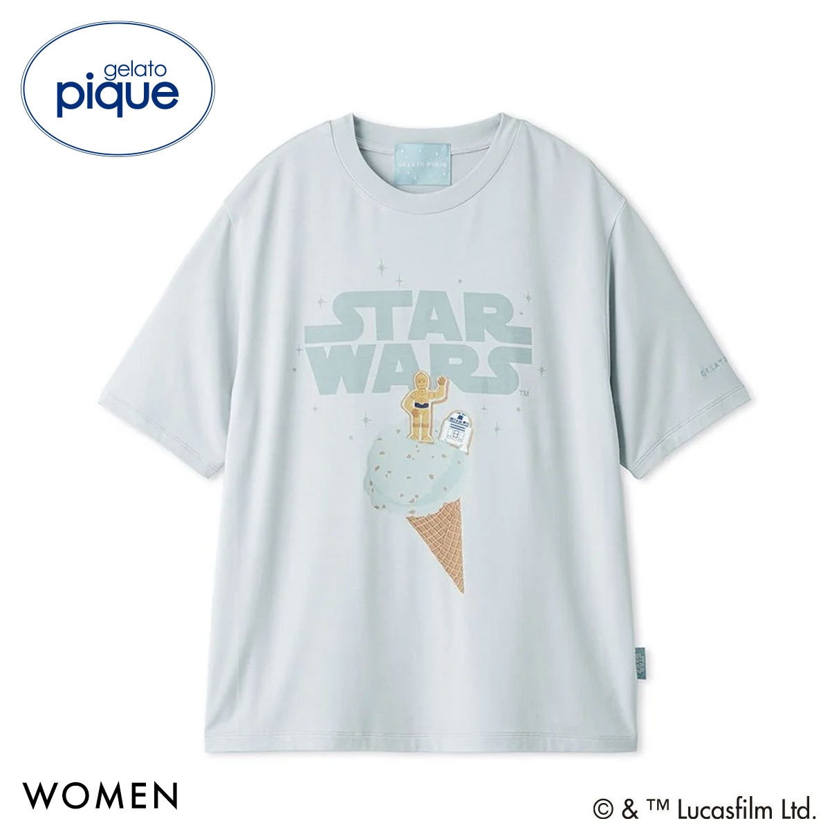 ジェラートピケ STAR WARS レディース ワンポイントTシャツ ジェラピケ スターウォーズ パジャマ ルームウェア(MI-ミント-Free)