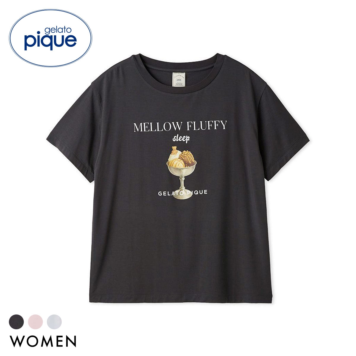 ジェラートピケ レディース 接触冷感 COOLレーヨンデザートロゴTシャツ ジェラピケ パジャマ ルームウェア gelato pique