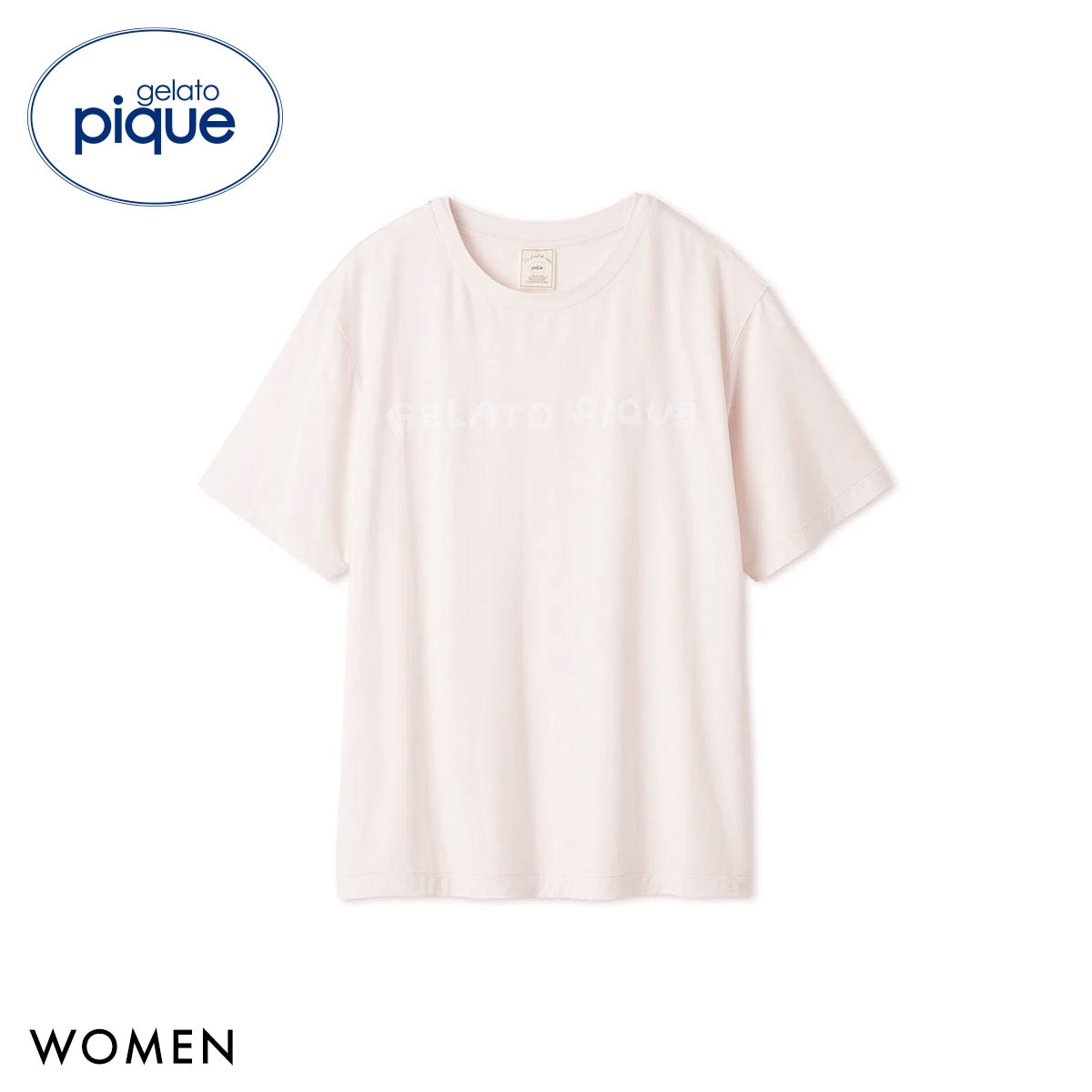 ジェラートピケ レディース 接触冷感 モチーフ4柄Tシャツ ジェラピケ パジャマ ルームウェア gelato pique(PI-ピンク-Free)