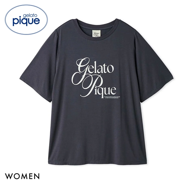 ジェラートピケ レディース 母の日 IFMC. 接触冷感 レーヨンロゴTシャツ ジェラピケ パジャマ ルームウェア gelato pique