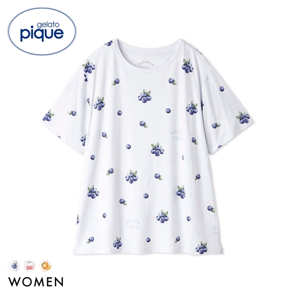 ジェラートピケ レディース 接触冷感 フルーツ3柄Tシャツ ジェラピケ パジャマ ルームウェア gelato pique