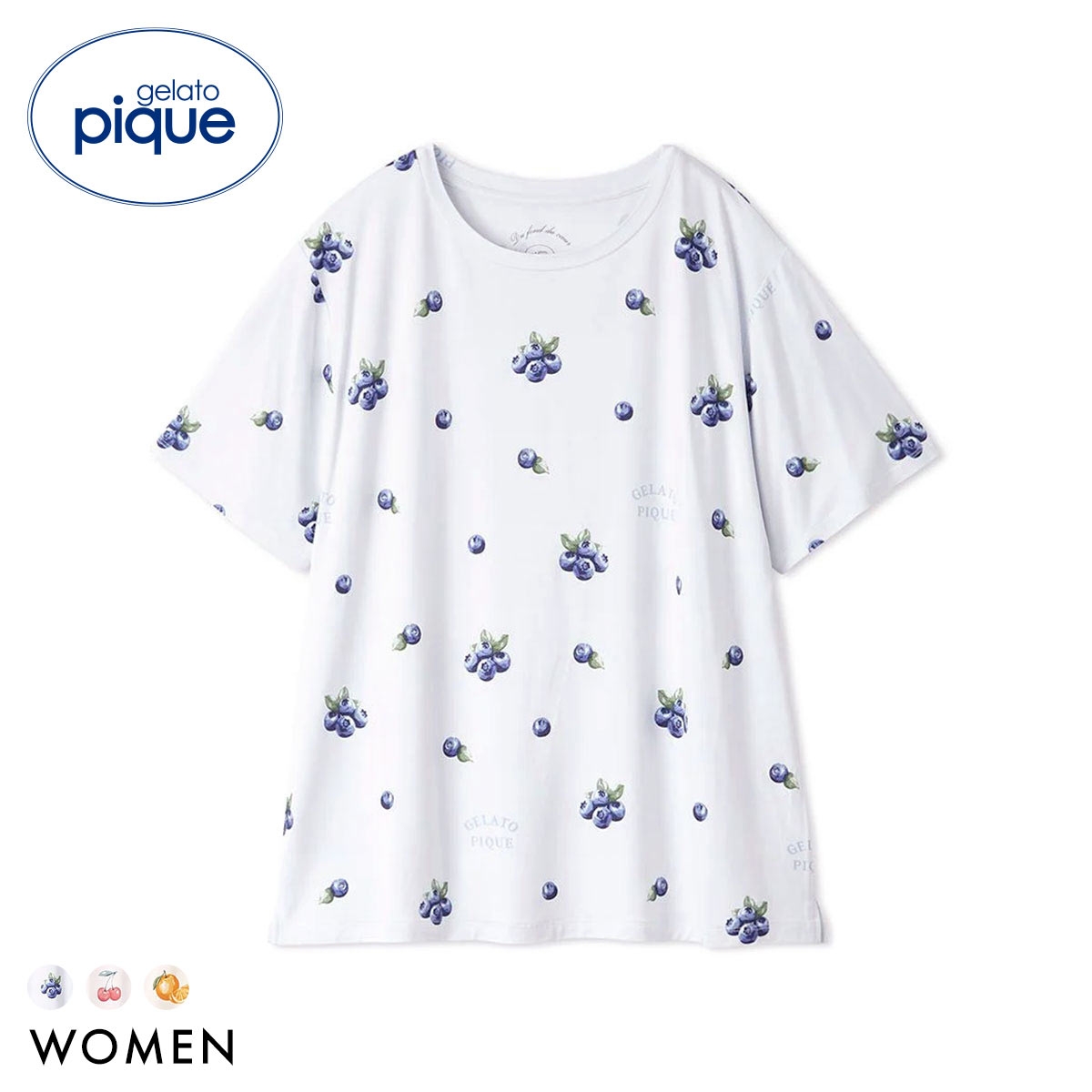ジェラートピケ レディース 接触冷感 フルーツ3柄Tシャツ ジェラピケ パジャマ ルームウェア gelato pique