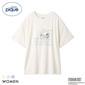 ジェラートピケ PEANUTS レディース 接触冷感 ワンポイントTシャツ ジェラピケ スヌーピー SNOOPY パジャマ ルームウェア gelato pique