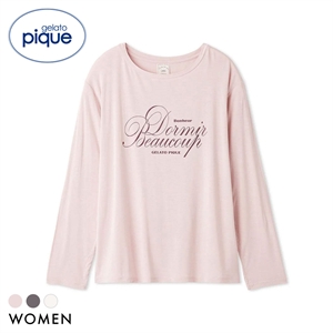 ジェラートピケ レディース 接触冷感 UVカット フレンチレーヨンロゴTシャツ ジェラピケ パジャマ ルームウェア gelato pique