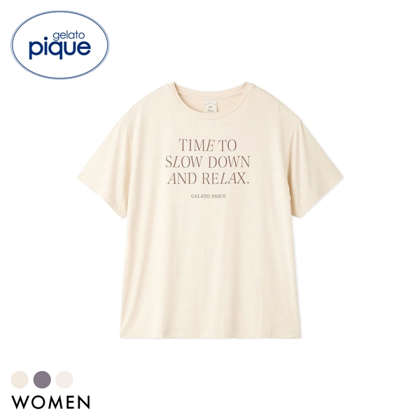 ジェラートピケ レディース 接触冷感 レーヨンロゴTシャツ ジェラピケ パジャマ ルームウェア gelato pique