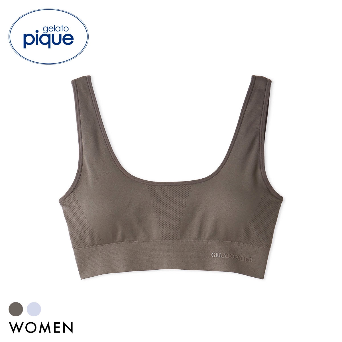 ジェラートピケ レディース ストレッチブラトップ ノンワイヤー ブラジャー ハーフトップパッド付き カップ付き ジェラピケ gelato pique