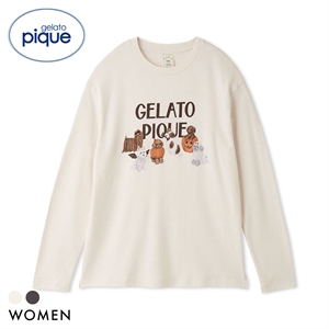 ジェラートピケ レディース HALLOWEEN ナイトパレードDOGSワンポイントロンT ジェラピケ パジャマ ルームウェア gelato pique ハロウィン