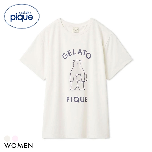 ジェラートピケ レディース IFMC. ワンポイントTシャツ ジェラピケ パジャマ ルームウェア gelato pique