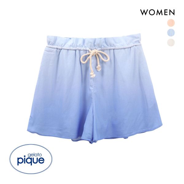 ジェラートピケ レディース グラデーションフレアショートパンツ ジェラピケ パジャマ ルームウェア gelato pique