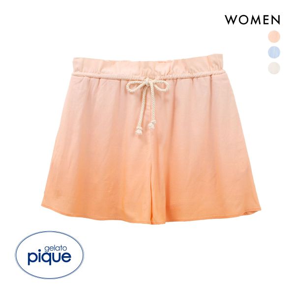 ジェラートピケ レディース グラデーションフレアショートパンツ ジェラピケ パジャマ ルームウェア gelato pique