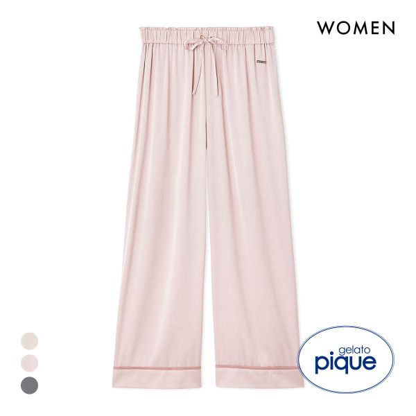 ジェラートピケ レディース 接触冷感サテンラインロングパンツ ジェラピケ パジャマ ルームウェア gelato pique
