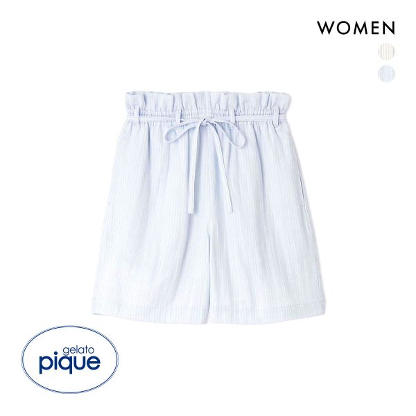 ジェラートピケ レディース ガーゼストライプショートパンツ ジェラピケ パジャマ ルームウェア gelato pique