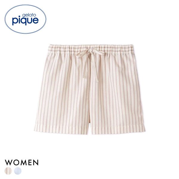 ジェラートピケ レディース ストライプショートパンツ ジェラピケ パジャマ ルームウェア gelato pique