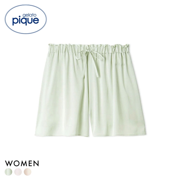ジェラートピケ レディース サテンショートパンツ ジェラピケ パジャマ ルームウェア gelato pique