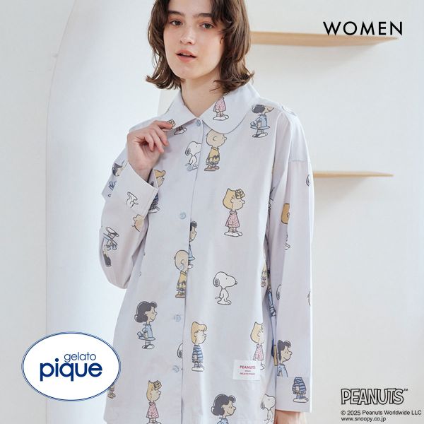 30%OFF ジェラートピケ レディース ピーナッツ 総柄シャツ ジェラピケ パジャマ ルームウェア PEANUTS gelato pique 30%OFF ジェラートピケ レディース ピーナッツ 総柄シャツ ジェラピケ パジャマ ルームウェア PEANUTS gelato pique