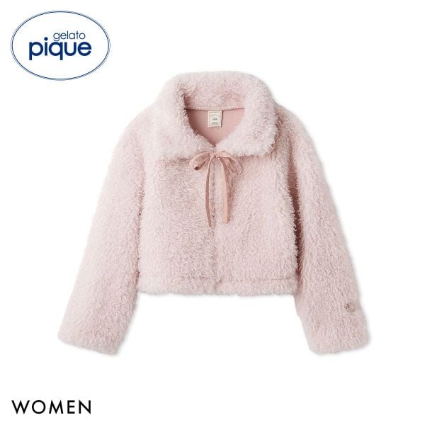 ジェラートピケ レディース プードルボアカーディガン ジェラピケ パジャマ ルームウェア gelato pique