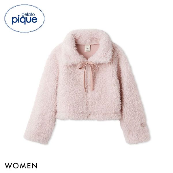 ジェラートピケ レディース プードルボアカーディガン ジェラピケ パジャマ ルームウェア gelato pique