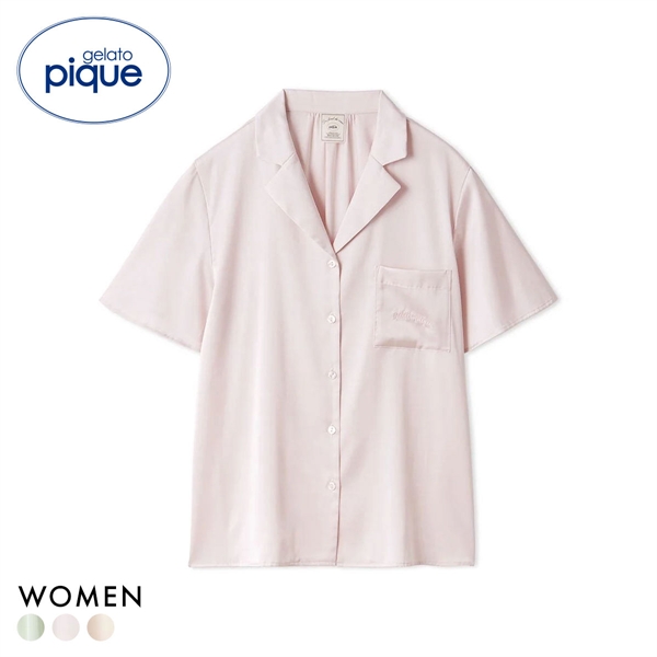ジェラートピケ レディース サテンシャツ ジェラピケ パジャマ ルームウェア gelato pique