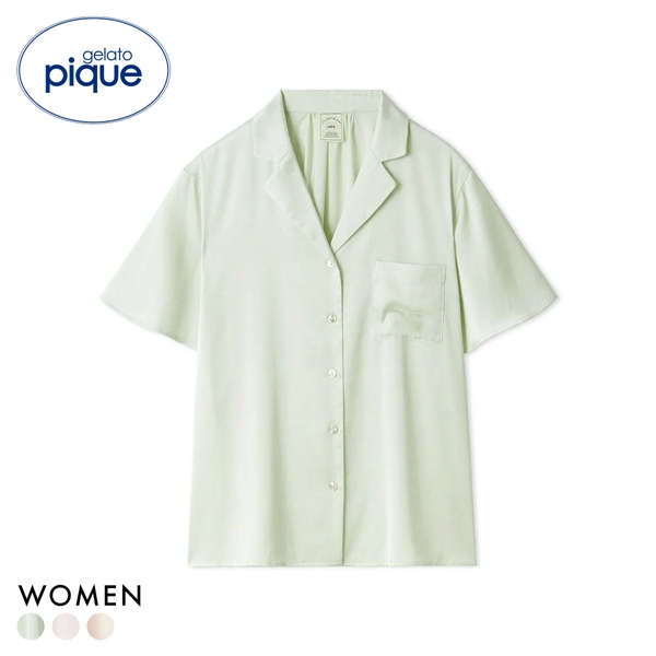 ジェラートピケ レディース サテンシャツ ジェラピケ パジャマ ルームウェア gelato pique