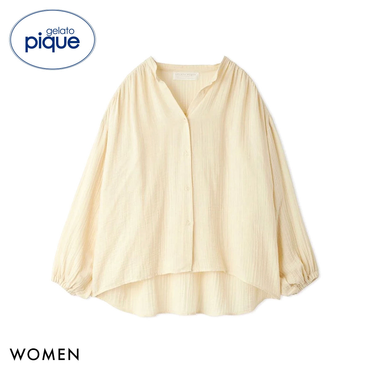 ジェラートピケ レディース ガーゼシャツ ジェラピケ パジャマ ルームウェア gelato pique(YE-イエロー-Free)