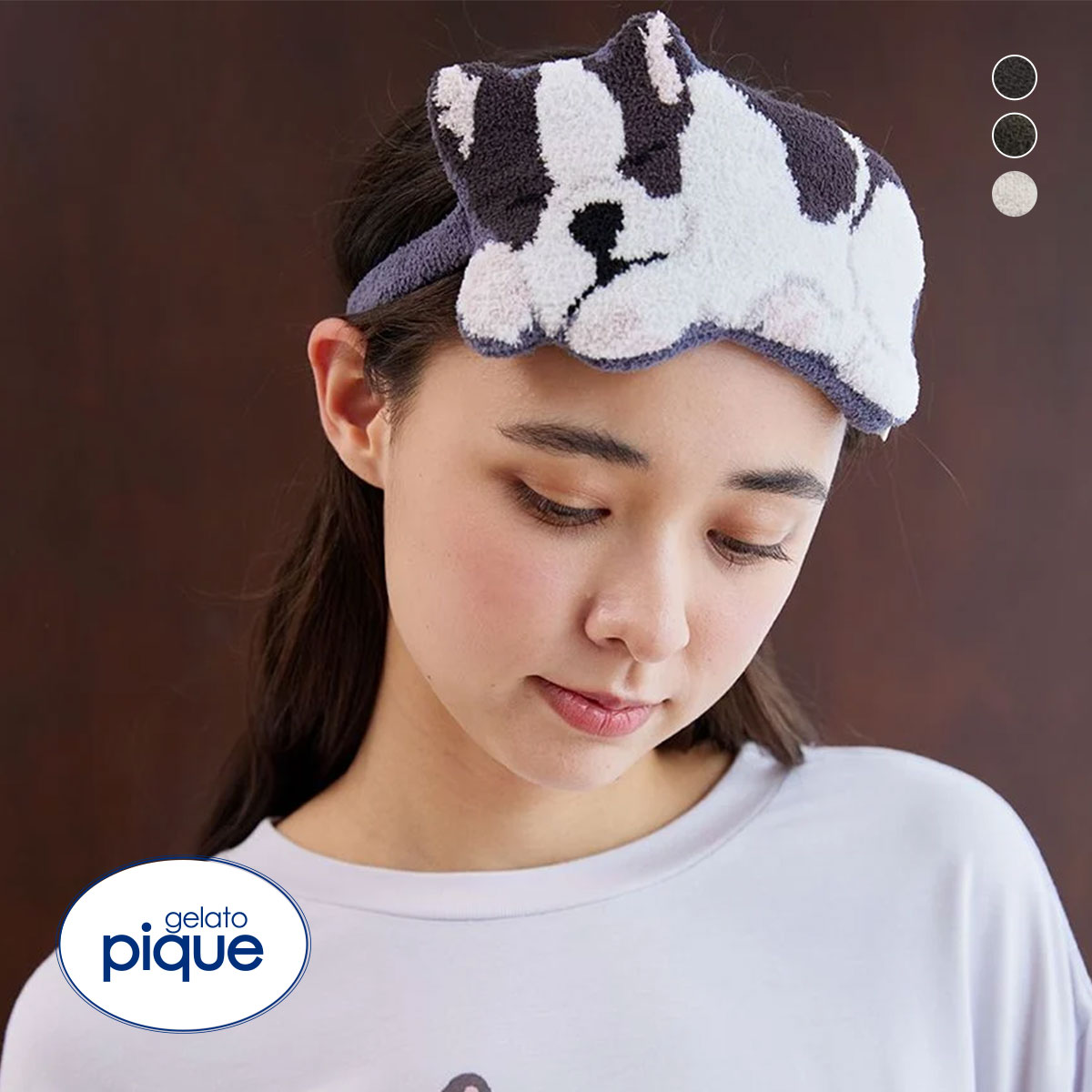 ジェラートピケ SLEEPING DOG ジャガードアイマスク ジェラピケ gelato pique