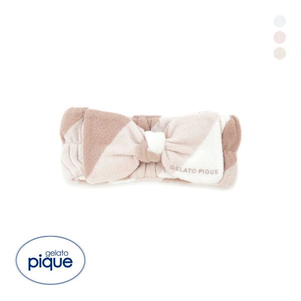 ジェラートピケ スムーズィーlite 3ボーダーヘアバンド ジェラピケ gelato pique