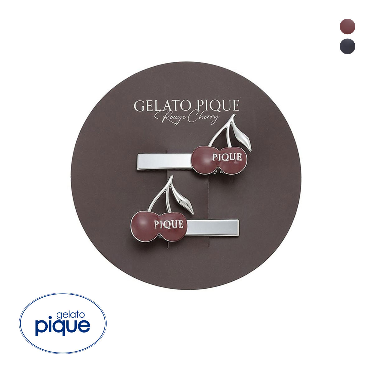 ジェラートピケ チェリーヘアピンセット ジェラピケ gelato pique(BUR-バーガンディ-Free)