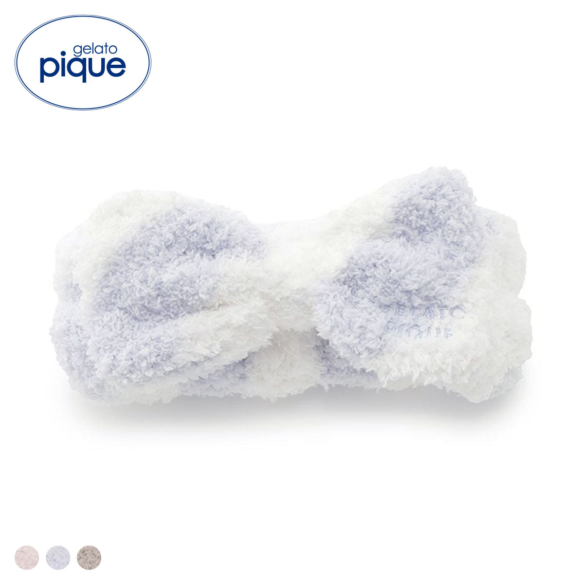 ジェラートピケ ジェラート2ボーダーヘアバンド ジェラピケ gelato pique(BU-ブルー-Free)