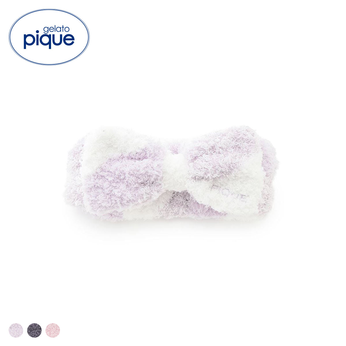 ジェラートピケ ジェラート3ボーダーヘアバンド ジェラピケ gelato pique(LV-ラベンダー-Free)