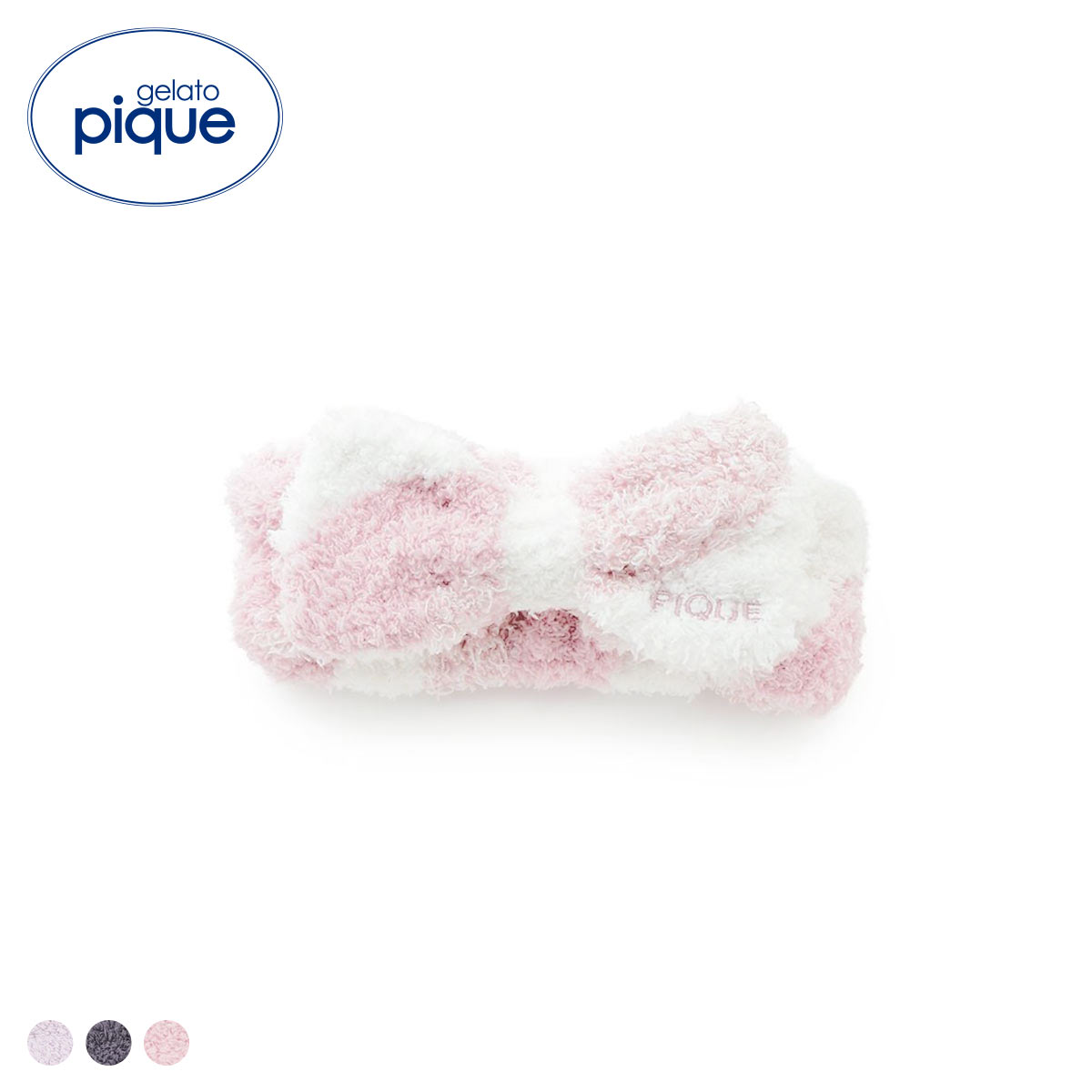 ジェラートピケ ジェラート3ボーダーヘアバンド ジェラピケ gelato pique(PI-ピンク-Free)