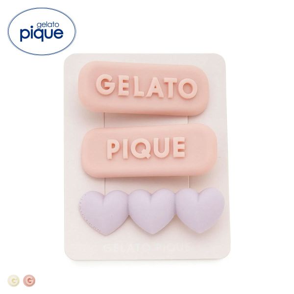 ジェラートピケ ボリュームロゴヘアクリップセット ジェラピケ gelato pique