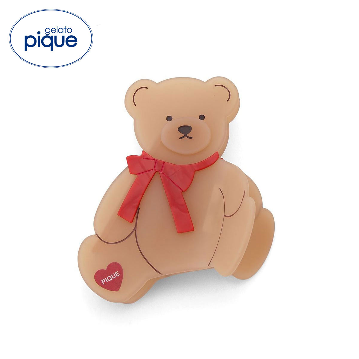 ジェラートピケ ベアヘアクリップ ジェラピケ gelato pique フェイバリット(BE-ベージュ-Free)